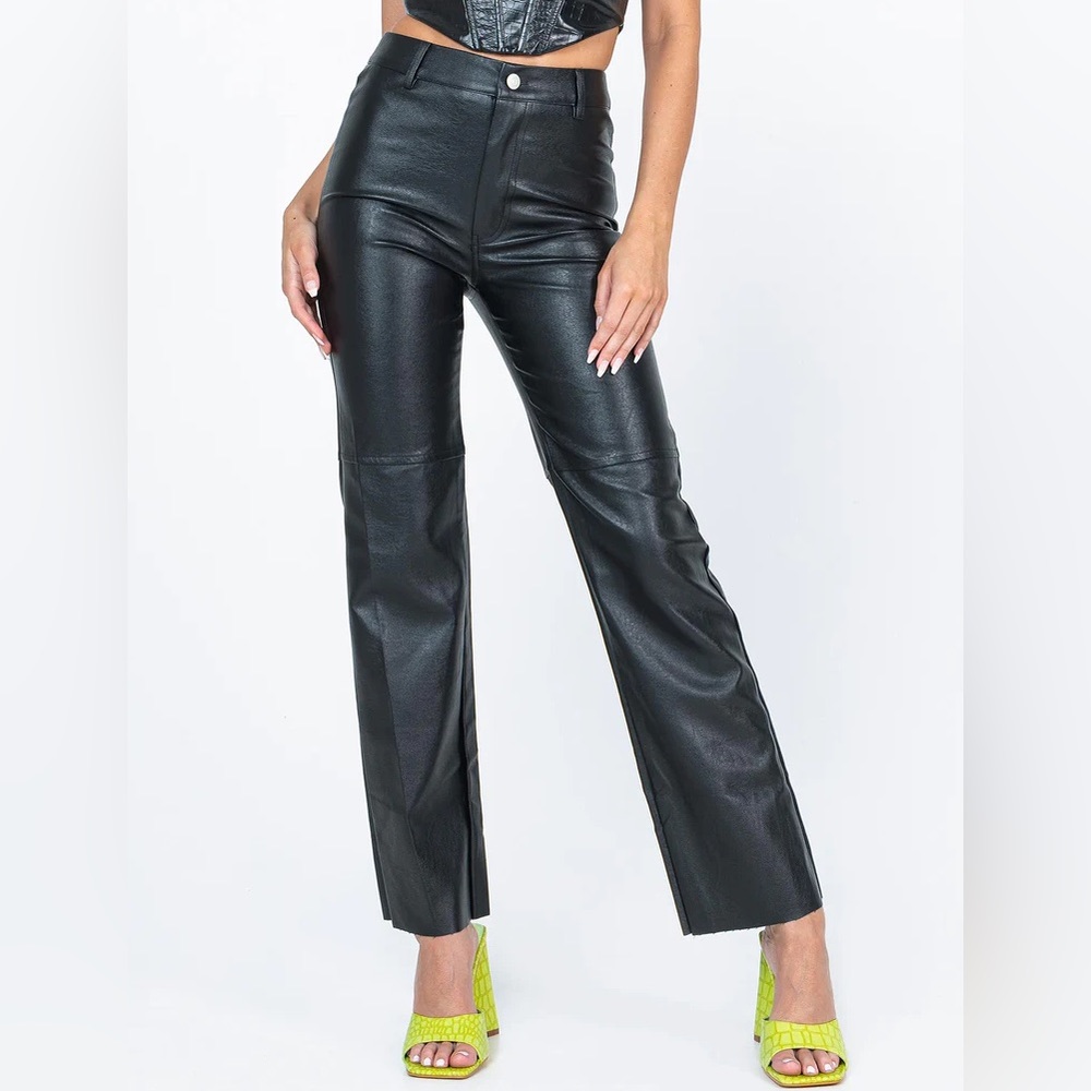 NWT Black Leather Pants